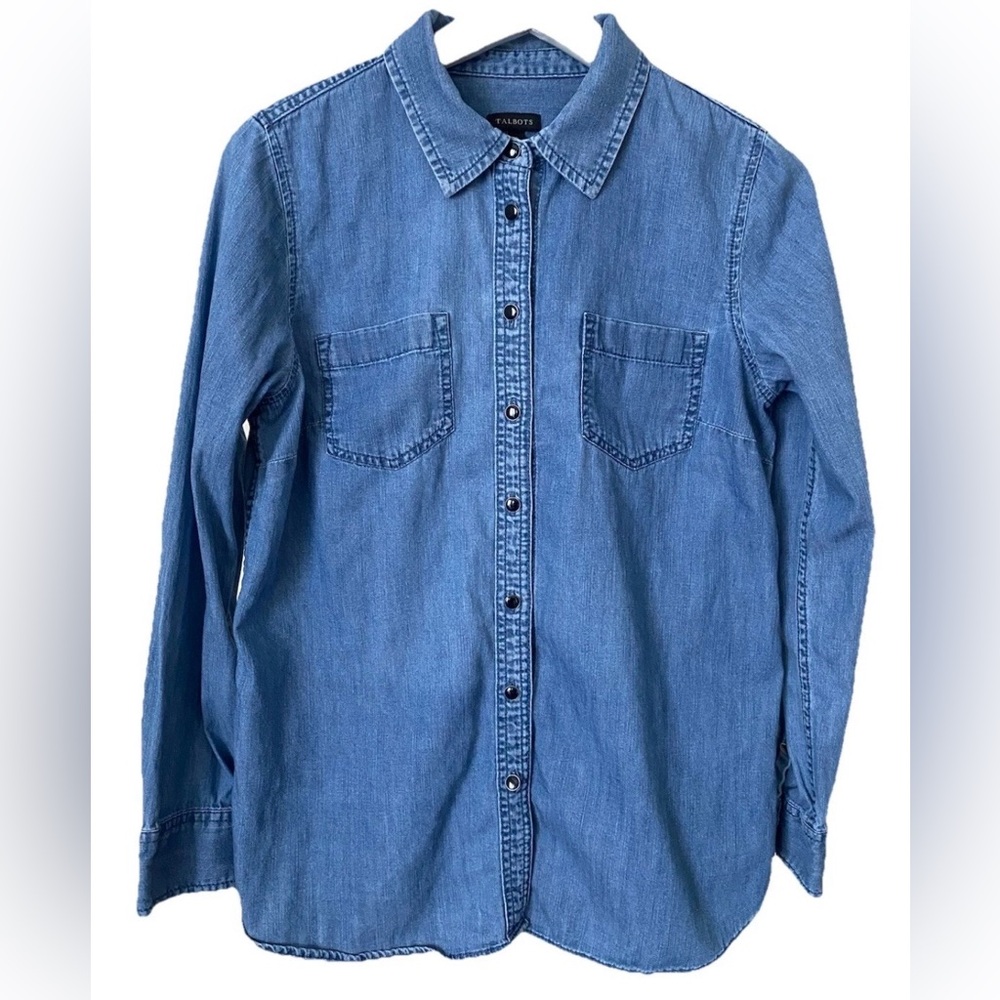 Talbots Women’s Light Blue Denim cotton Shirt